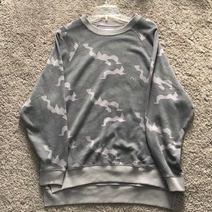Oversized camo crewneck sweatshirt
